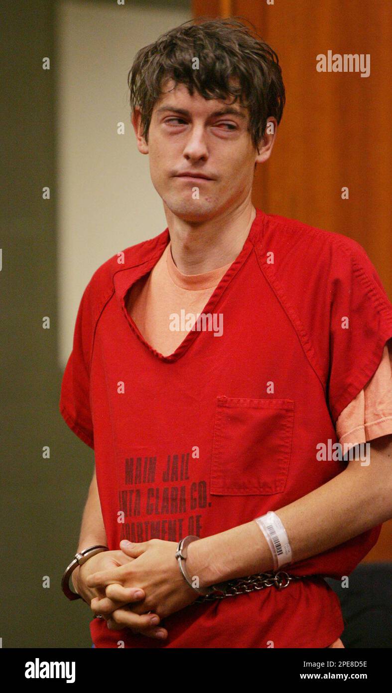 Peter Daniel Young, an animal rights activist who was charged with domestic  terrorism and arrested after seven years on the run, appears in a San Jose,  Calif., courtroom, Monday, April 11, 2005.
