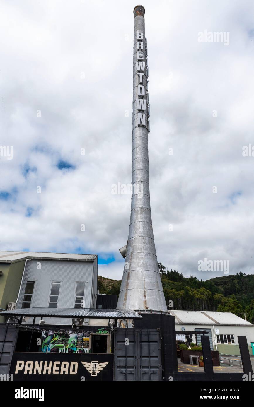 Panhead brewery in Brewtown in Upper Hutt, New Zealand, a visitor attraction with numerous craft