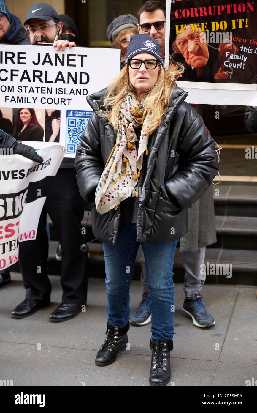 New York, New York, USA. 15th Mar, 2023. Families Civil Liberties Union