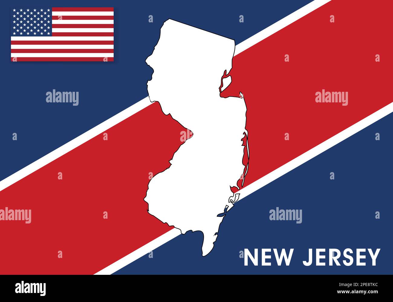 USA United States of America Map - Usa United States Of America Map Vector Template White Color Map On Flag Background For Design Infographic Vector Illustration Eps 10 2PE8TKC 