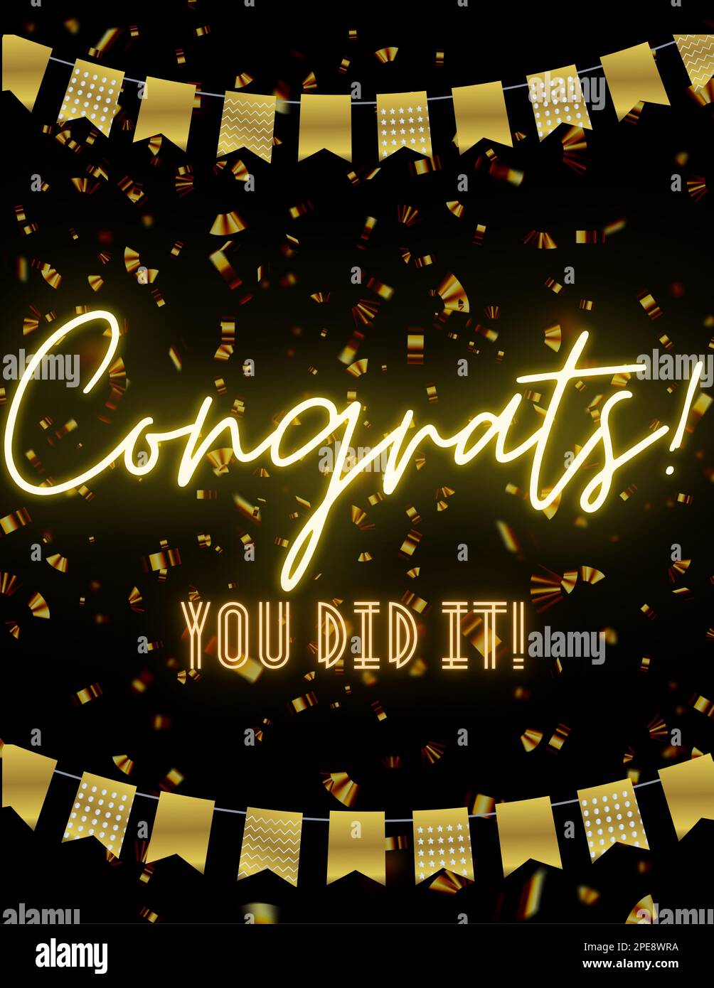 CONGRATS Congratulations black golden gold fancy, premium, graduation