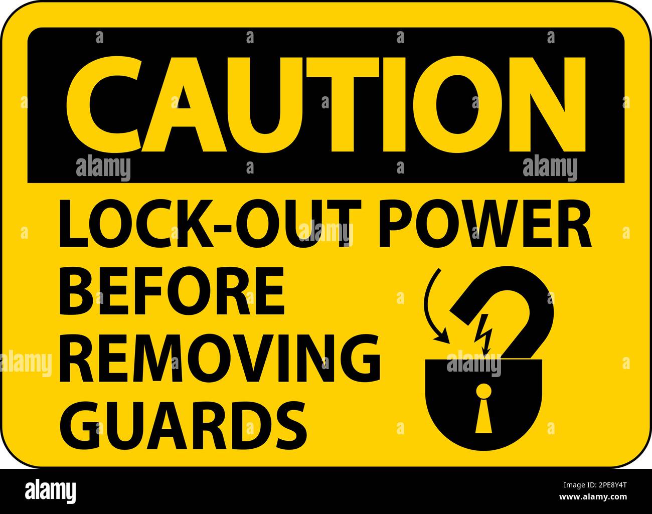 Caution Lock Out Power Label On White Background Stock Vector Image caution-lock-out-power-label-on-white-background-stock-vector-image