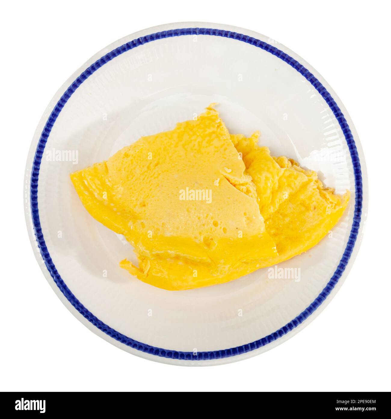 Simple egg omelette with herbs on plate close up Stock Photo Alamy