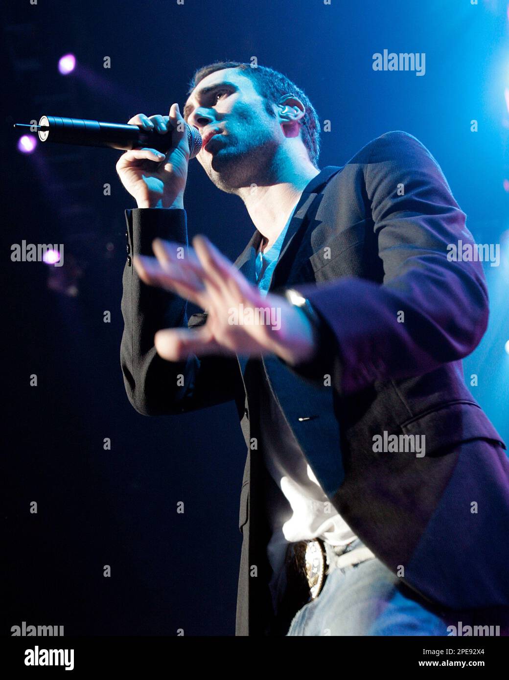 Guitarist and lead singer Adam Levine of Maroon 5 performs at the ...