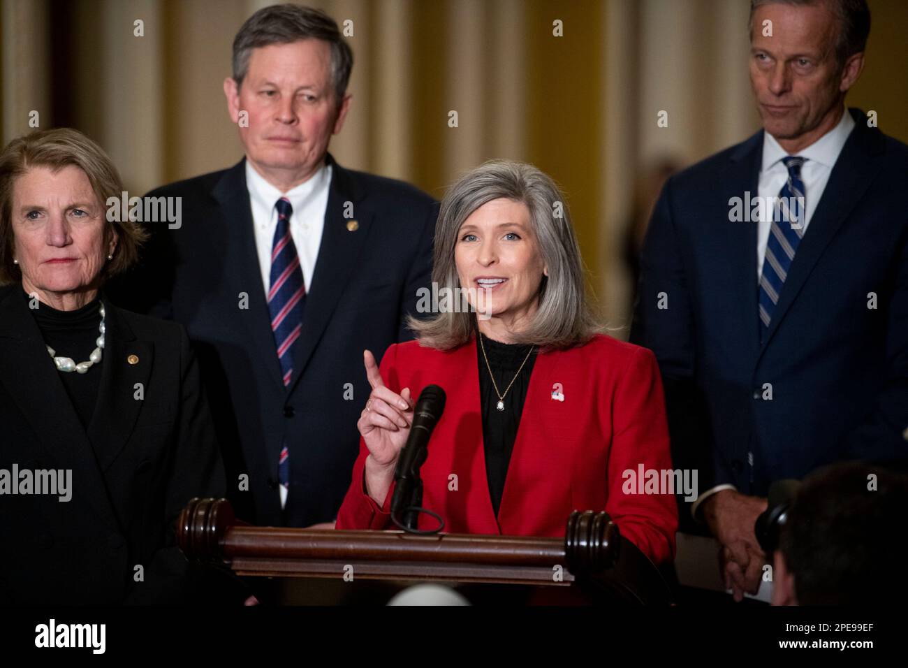 United States Senator Joni Ernst (Republican of Iowa) offers remarks ...