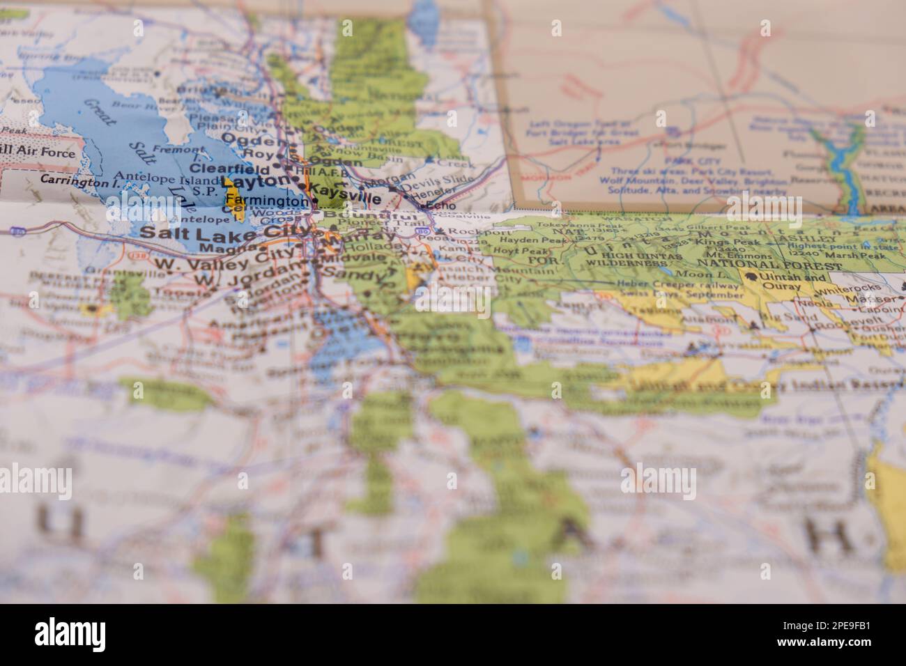 Salt lake city utah map hi-res stock photography and images - Alamy