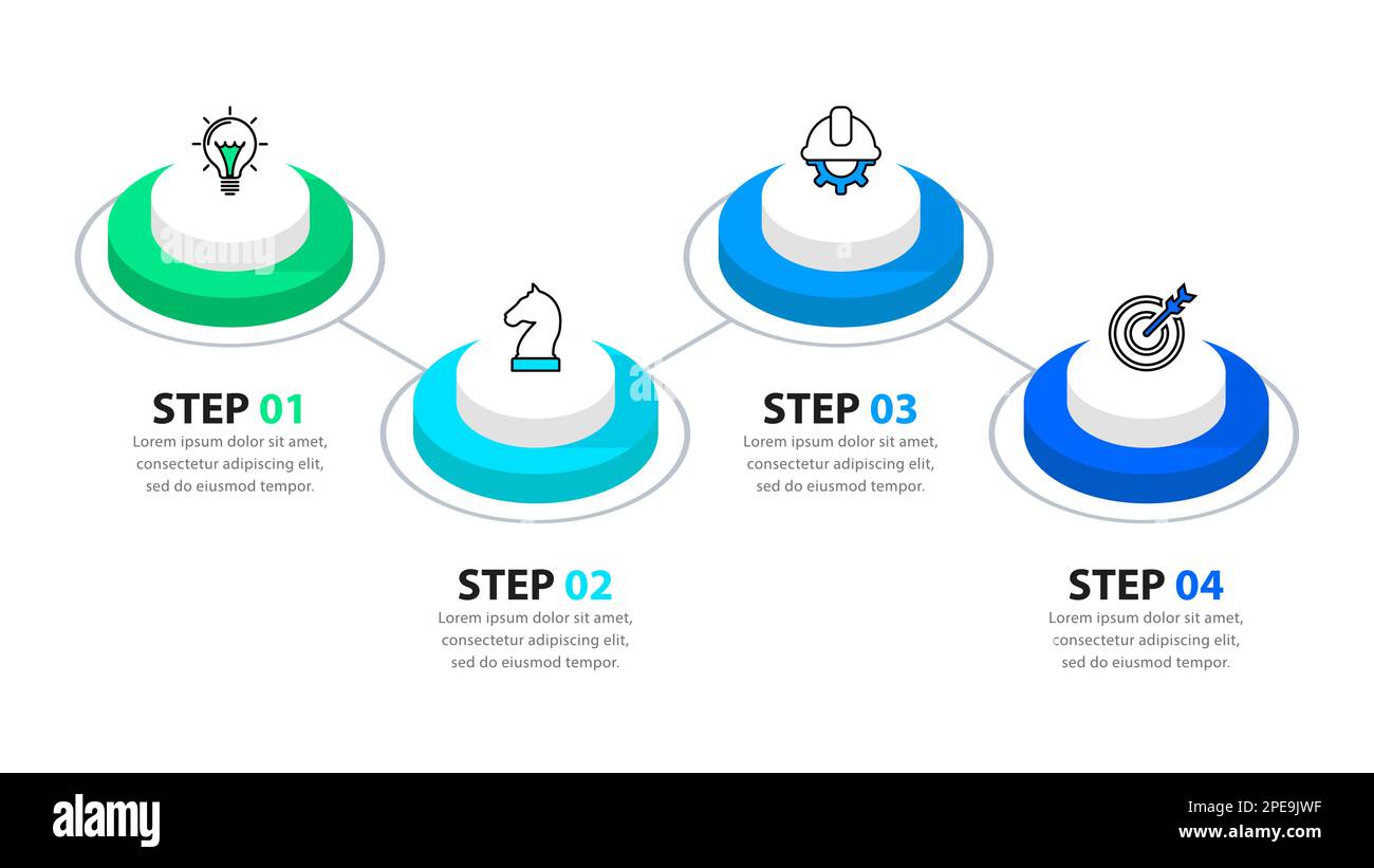 Infographic template with icons and 4 options or steps. Can be used for ...