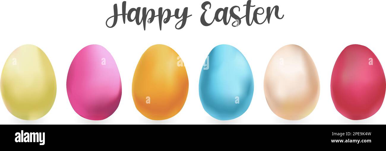 Easter background with festive decor elements and place for text Stock Vector