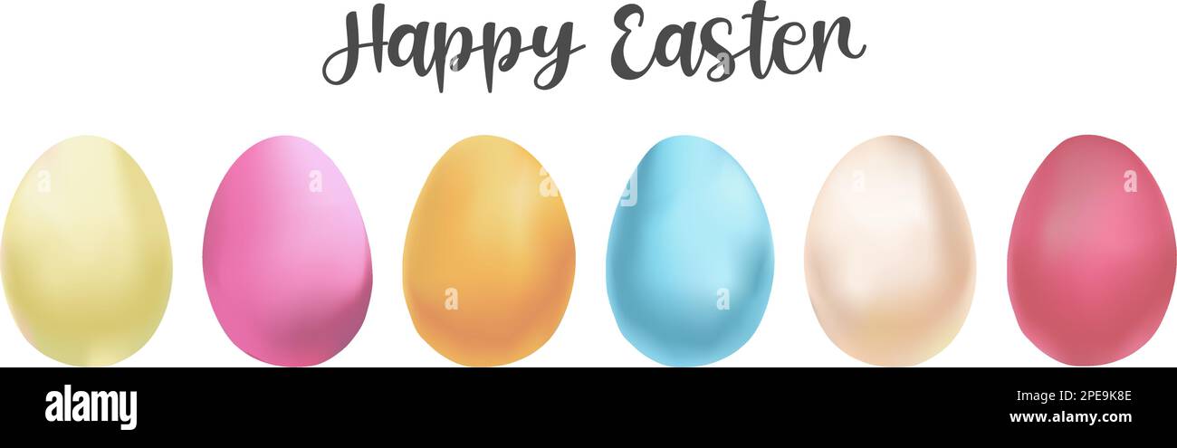 Easter background with festive decor elements and place for text Stock Vector
