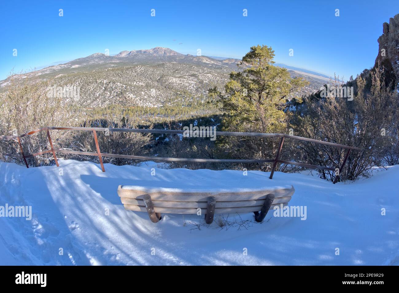 View from the second bench along the Thumb Butte day use hiking trail