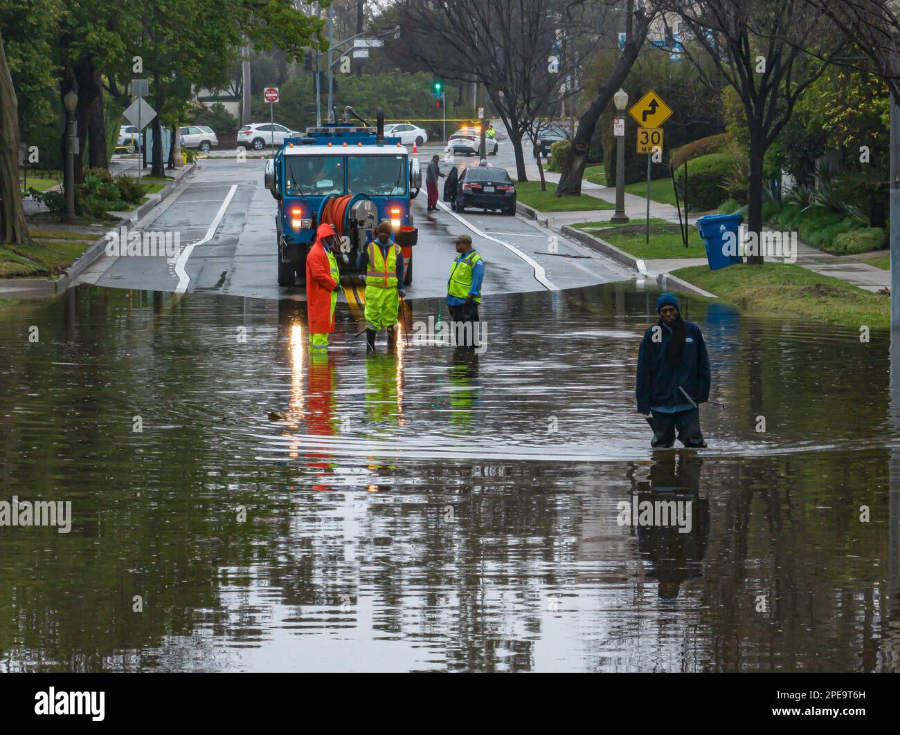 Los Angeles, USA. 15th Mar, 2023. Street flooding in Los Angeles on ...