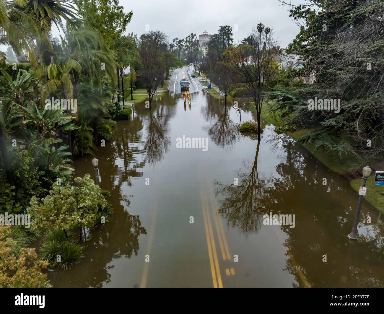 Los Angeles, USA. 15th Mar, 2023. Street flooding in Los Angeles on ...