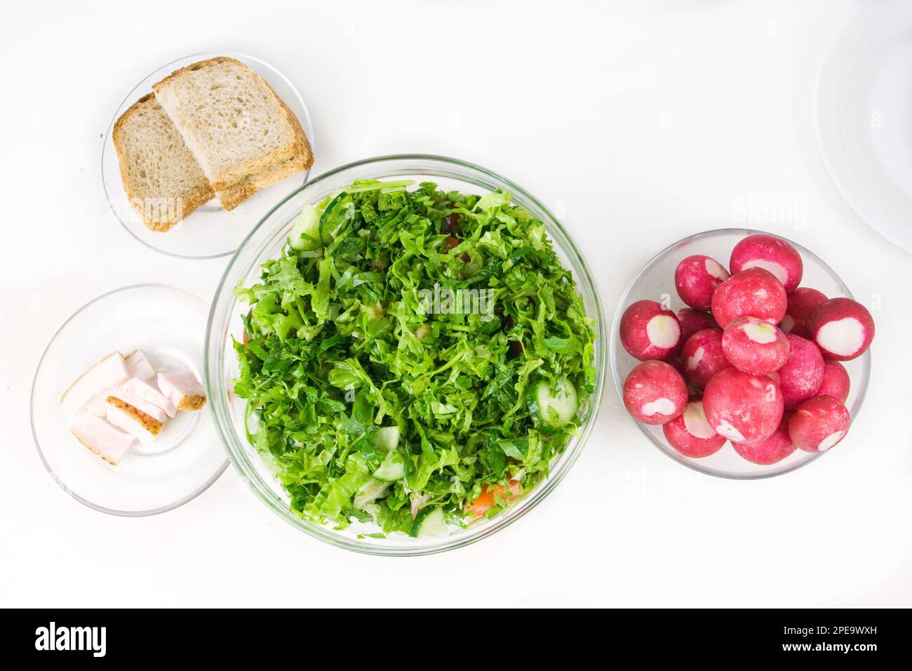 Vegetables and lard Stock Photo Alamy