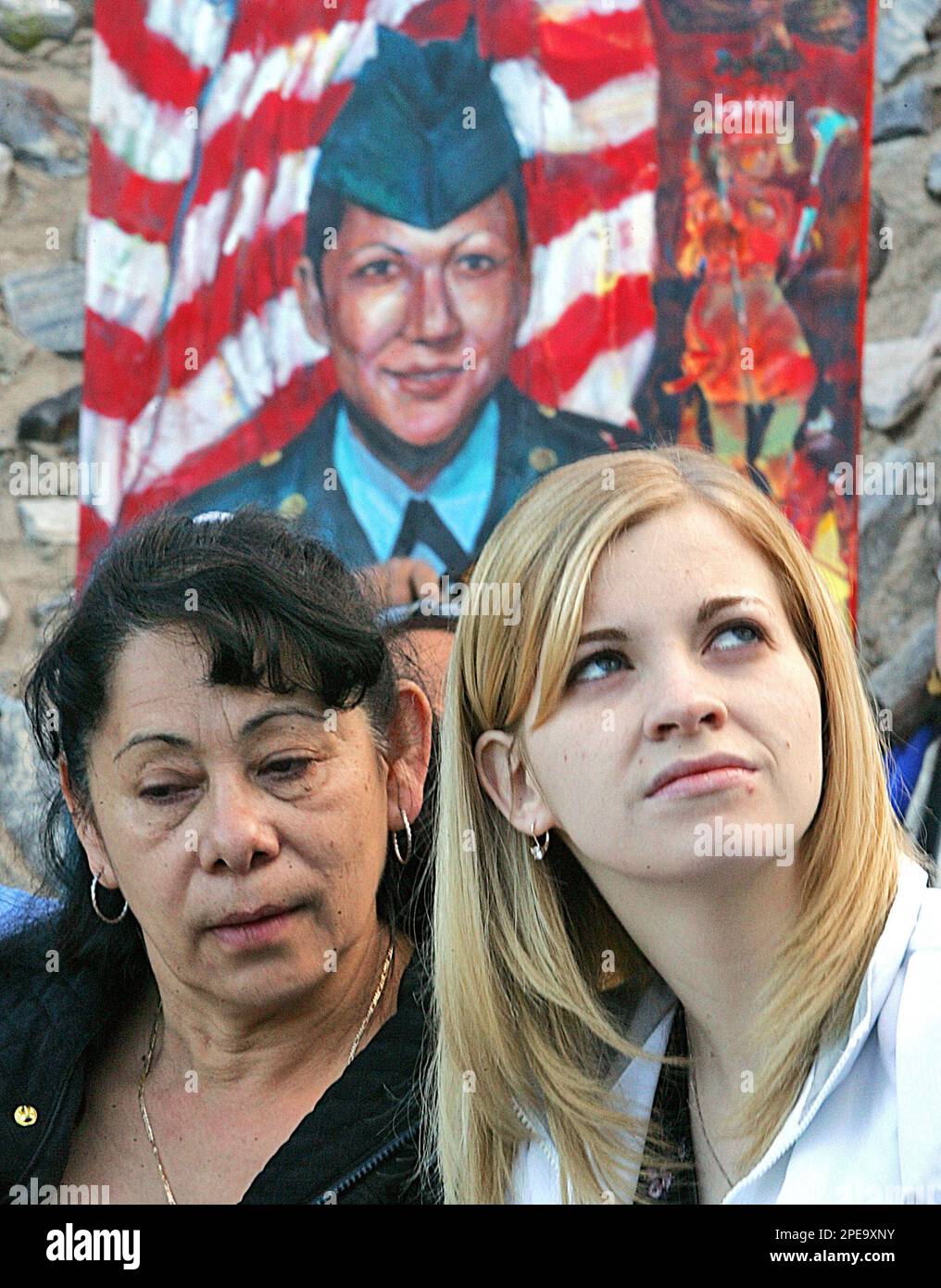 A portrait of Army Spc. Lori Piestewa, the first American servicewoman killed in the war in Iraq