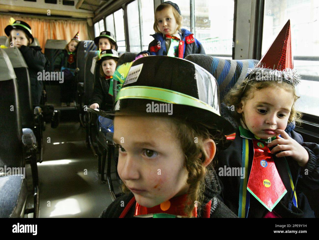 Ultra-Orthodox Jewish Children Dressed In Traditional Purim Costumes ...