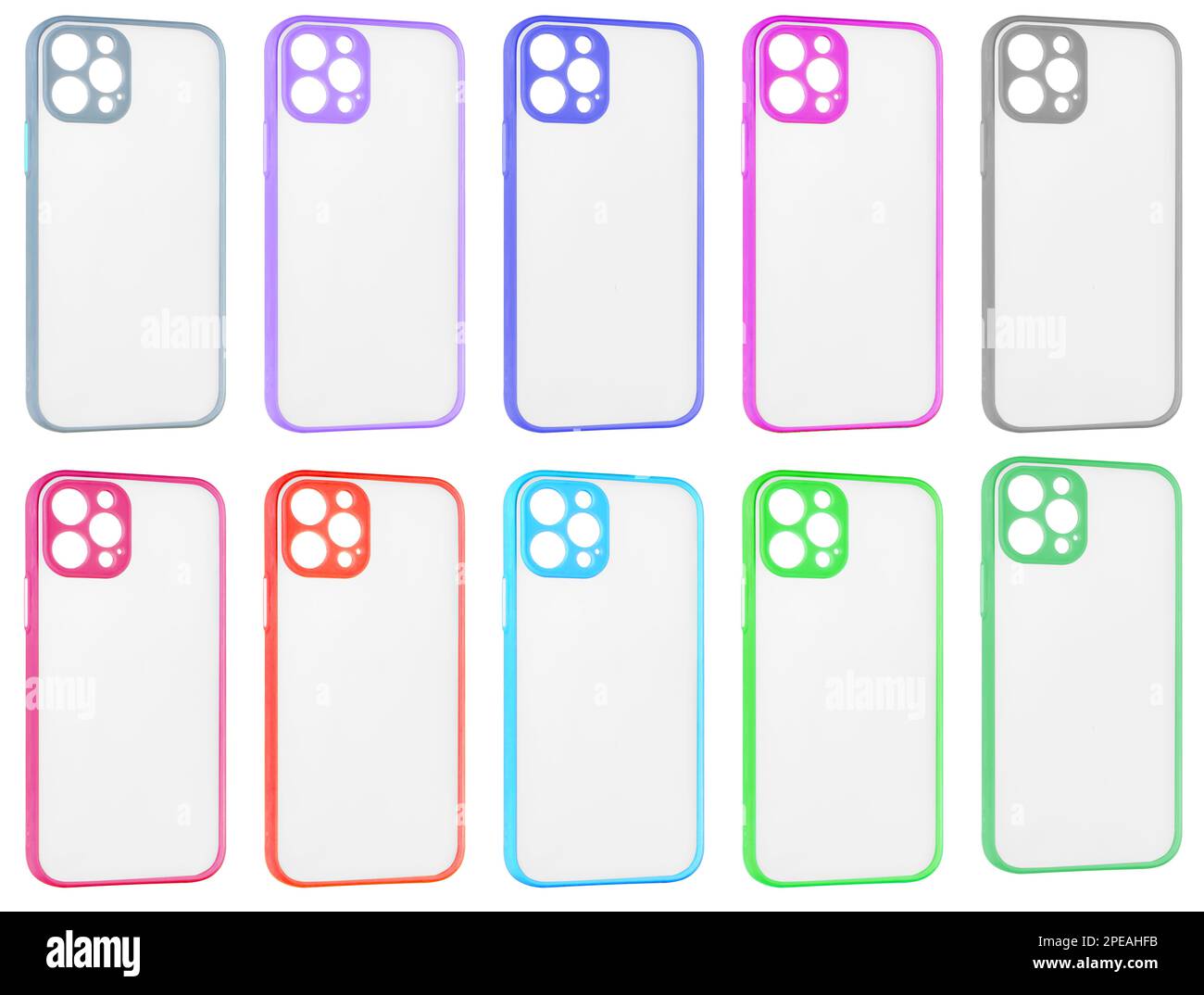 Silicone phone case white background in insulation Stock Photo
