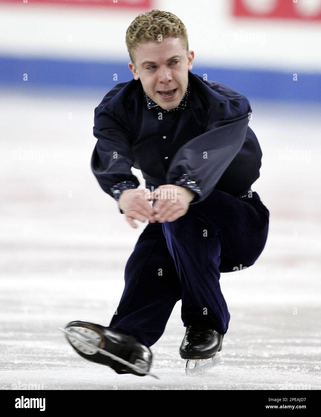 Timothy Goebel of the United States in action during the men short