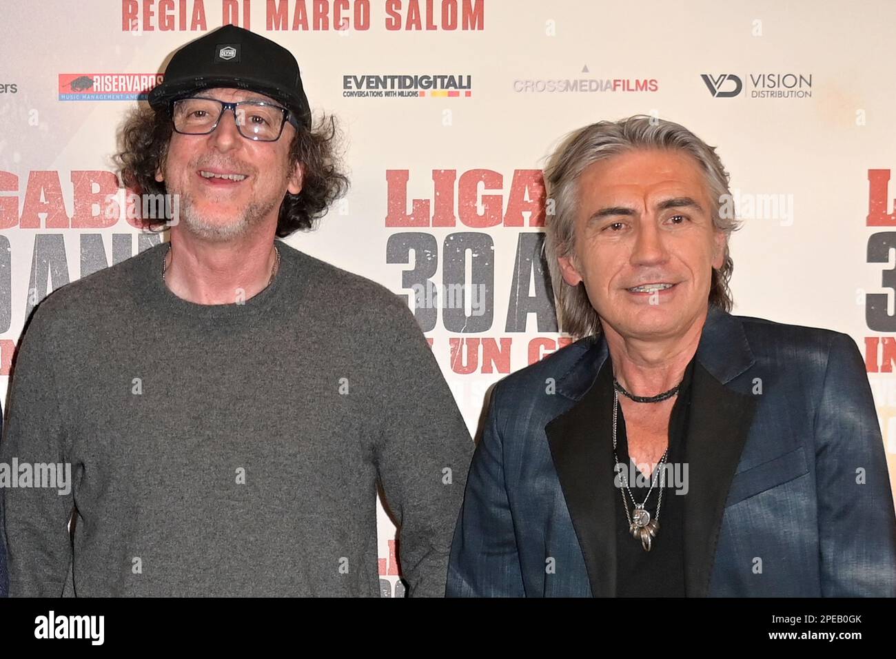 Rome, Italy. 15th Mar, 2023. Marco Salom (l) and Luciano Ligabue (r