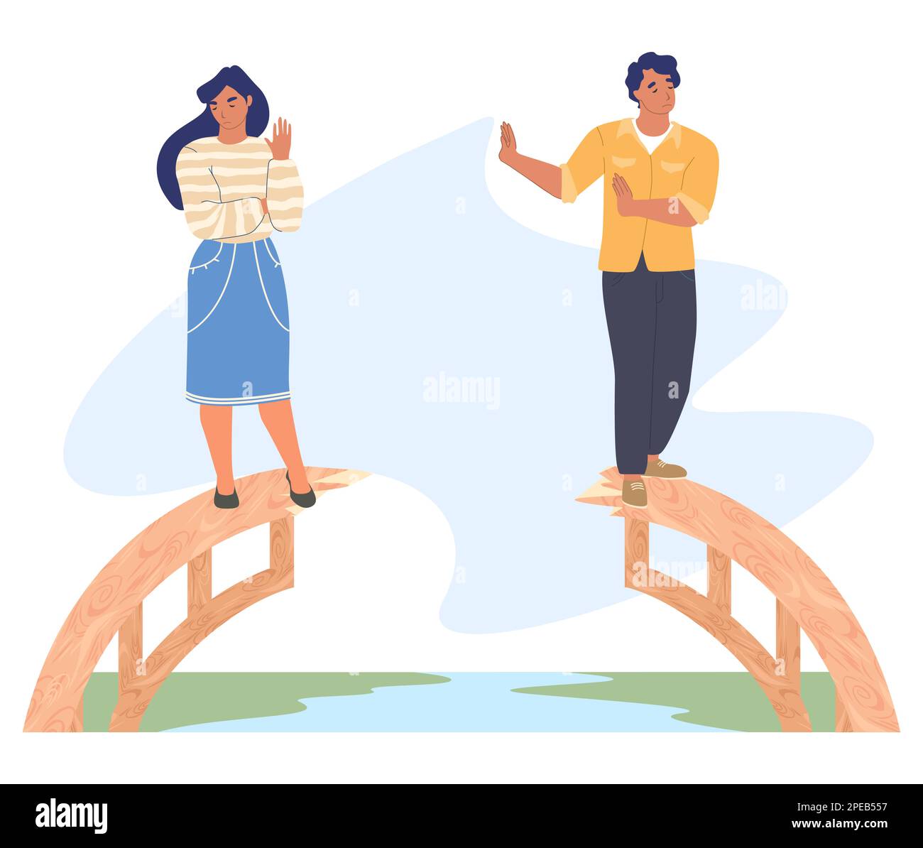 Couple quarrel vector man and woman conflicts Stock Vector