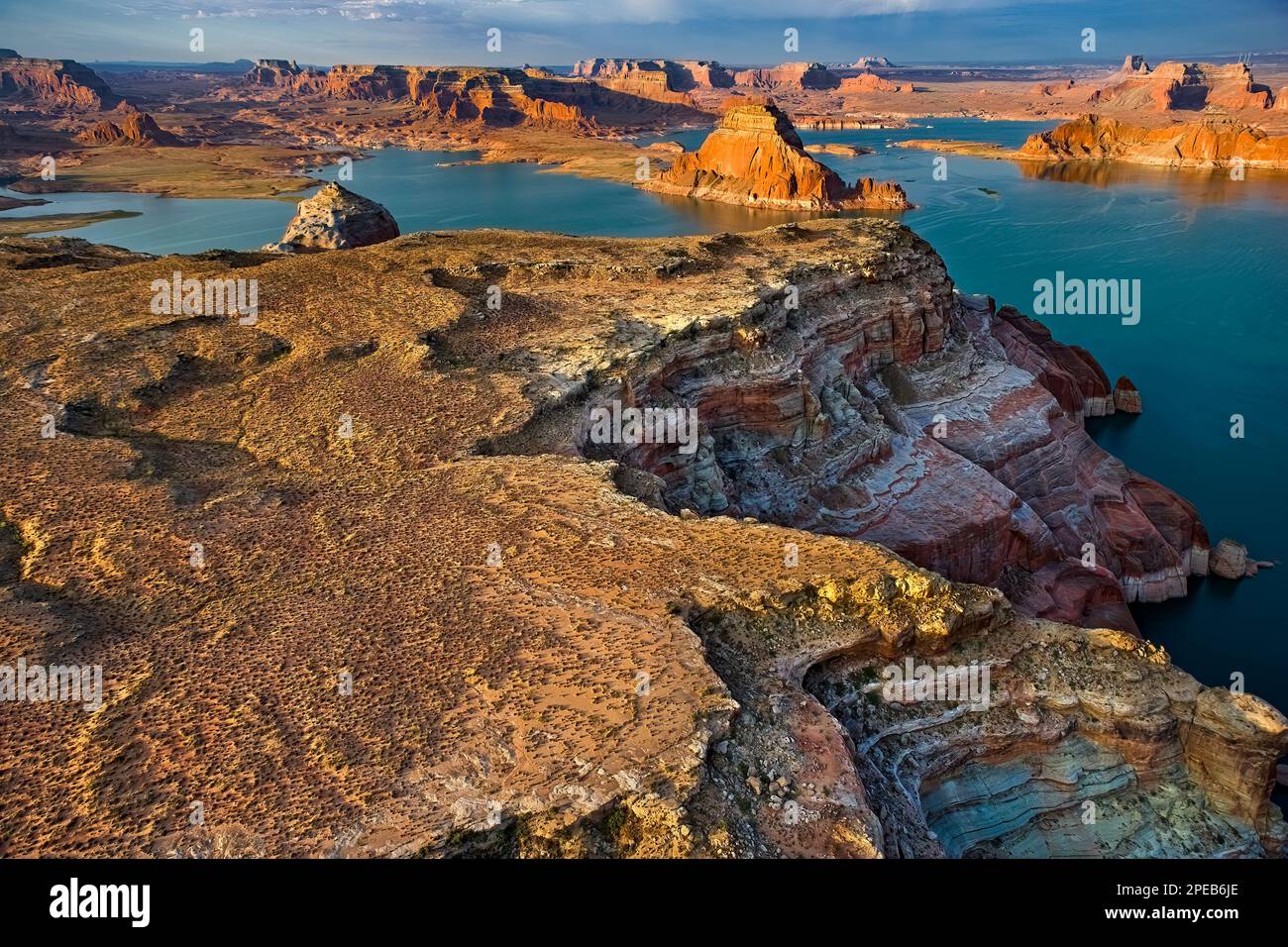 Lake Powell Aerial, Page, Utah Stock Photo