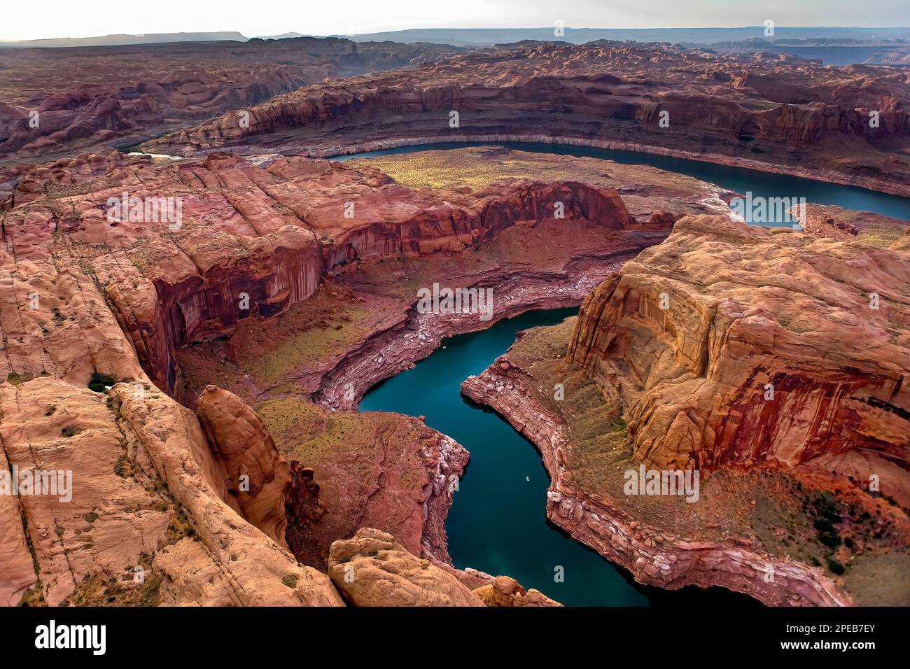 Meandering Waters of Glen Canyon - Lake Powell Stock Photo