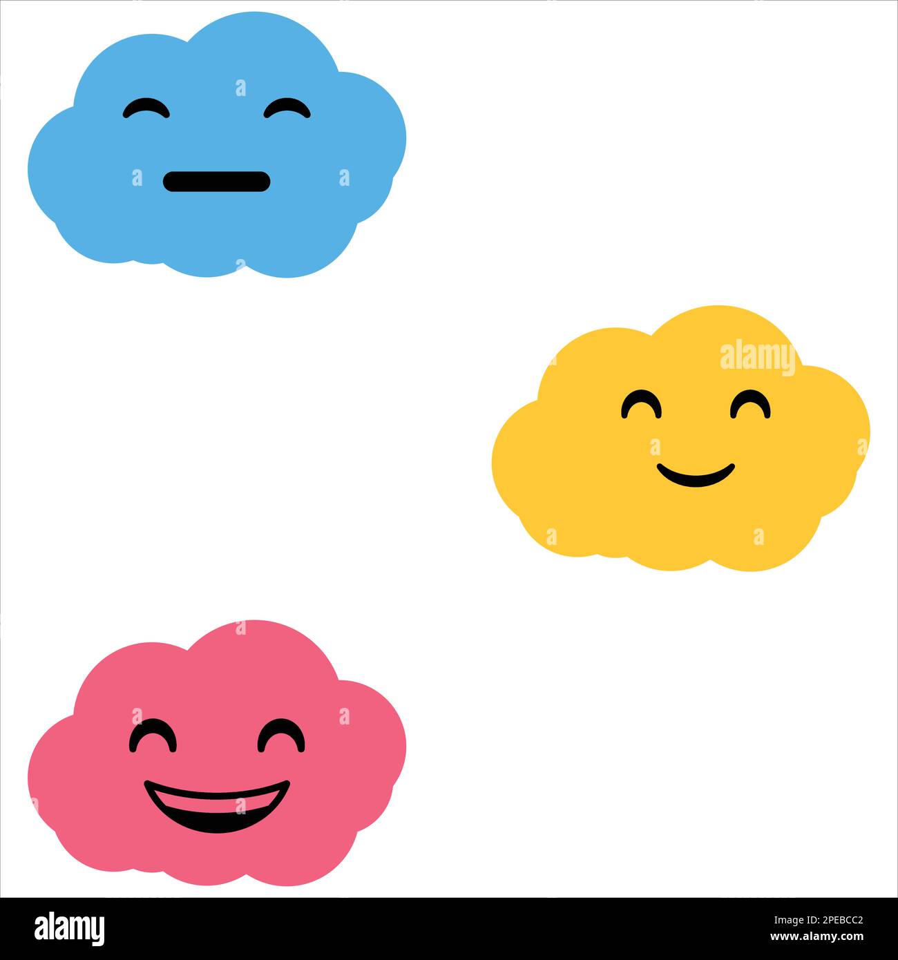 Cloud face Stock Vector