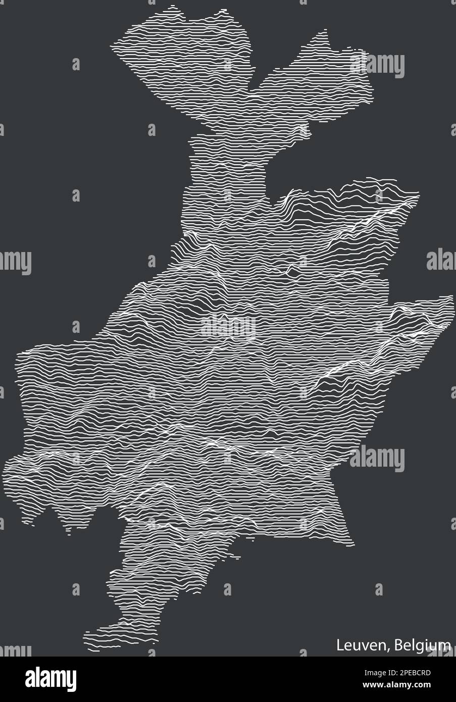 Topographic relief map of LEUVEN, BELGIUM Stock Vector Image & Art Alamy