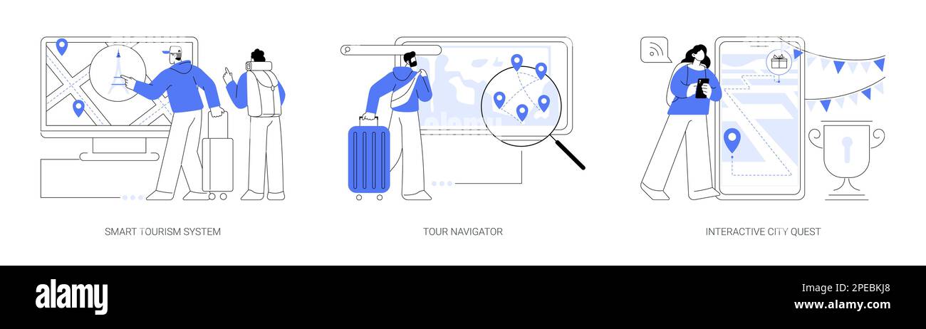 Travel experience abstract concept vector illustrations. Stock Vector