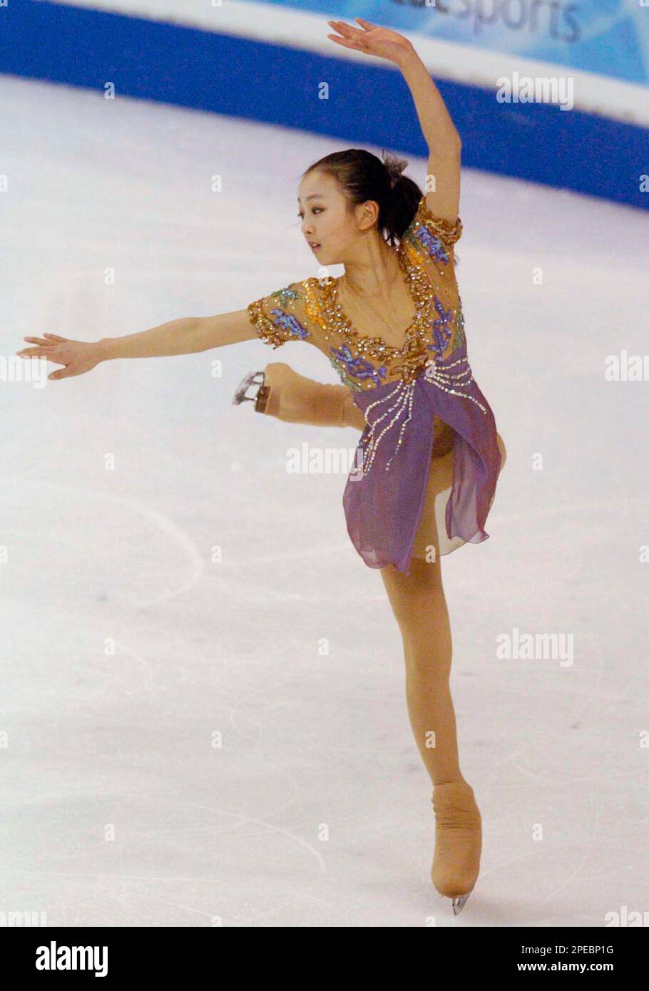 Mao Asada, of Japan, performs in theLadies Free Skating at the 2005 ISU