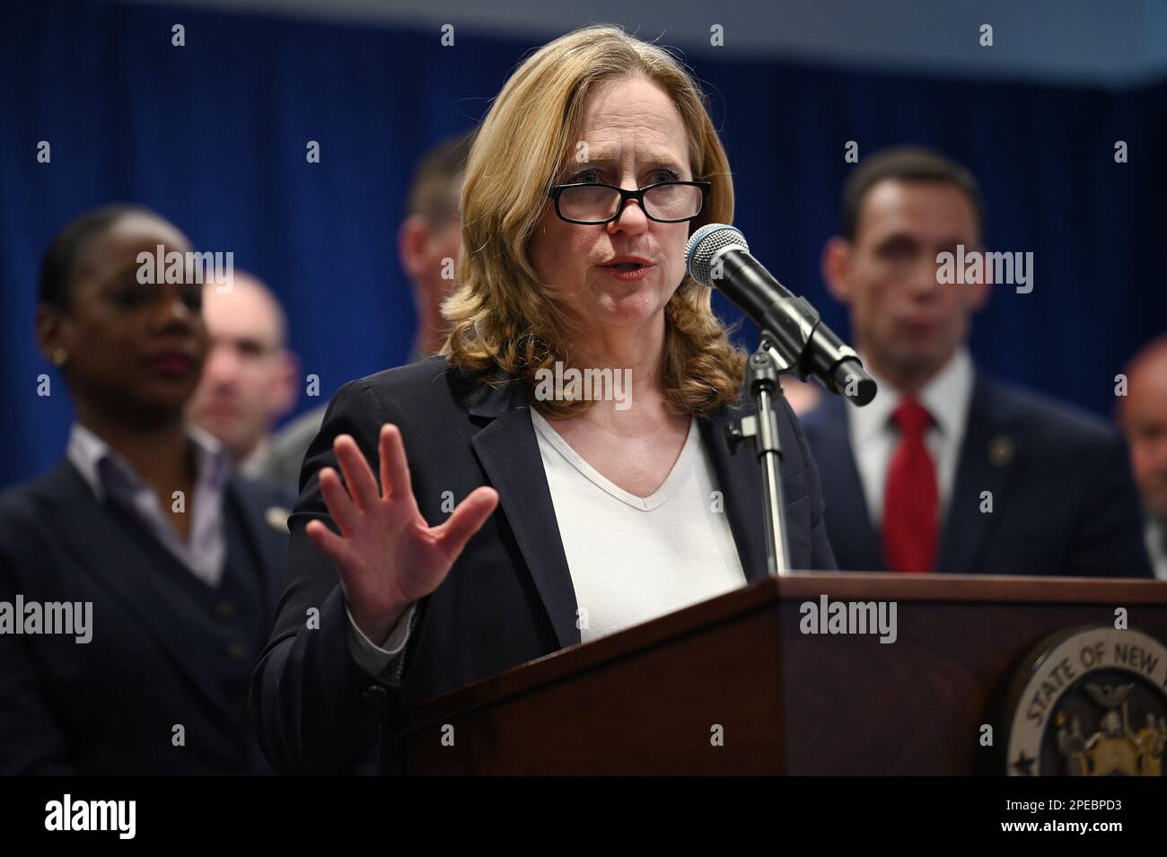 New York, USA. 15th Mar, 2023. Melinda Katz, District Attorney of