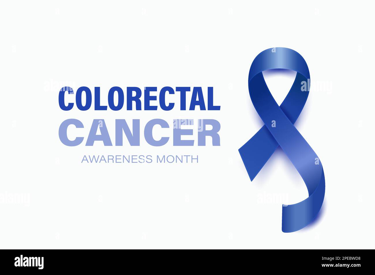 Dark blue ribbon banner for colorectal cancer awareness month, Stock  vector