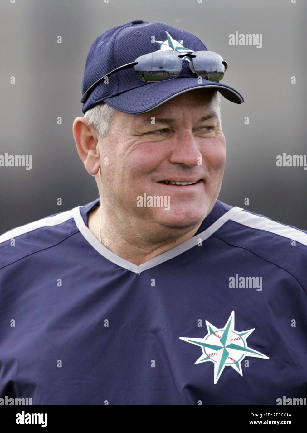 Seattle Mariners new manager Mike Hargrove smiles at spring training