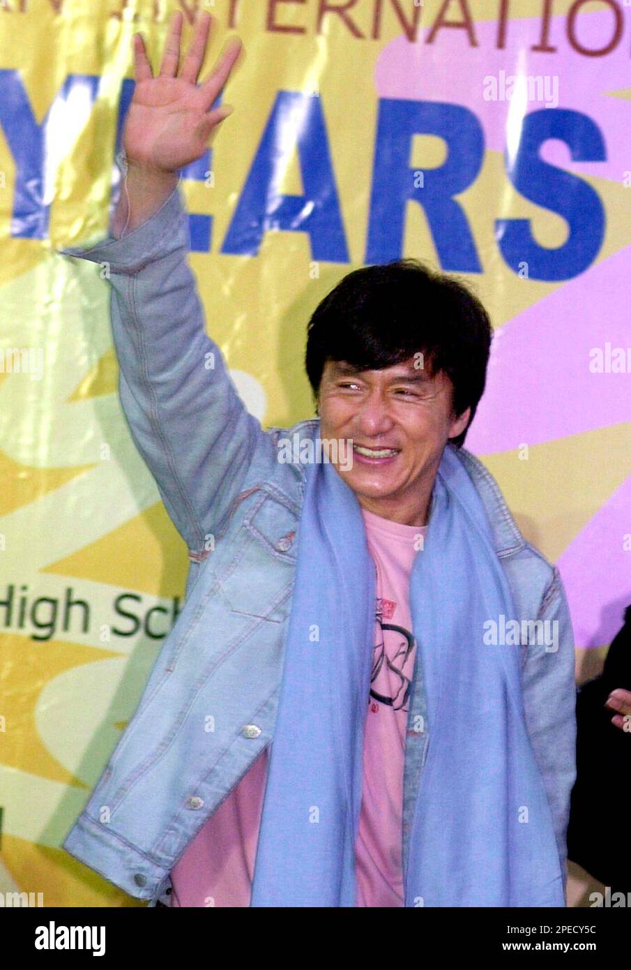 Hong Kong action star Jackie Chan makes a guest appearance at a
