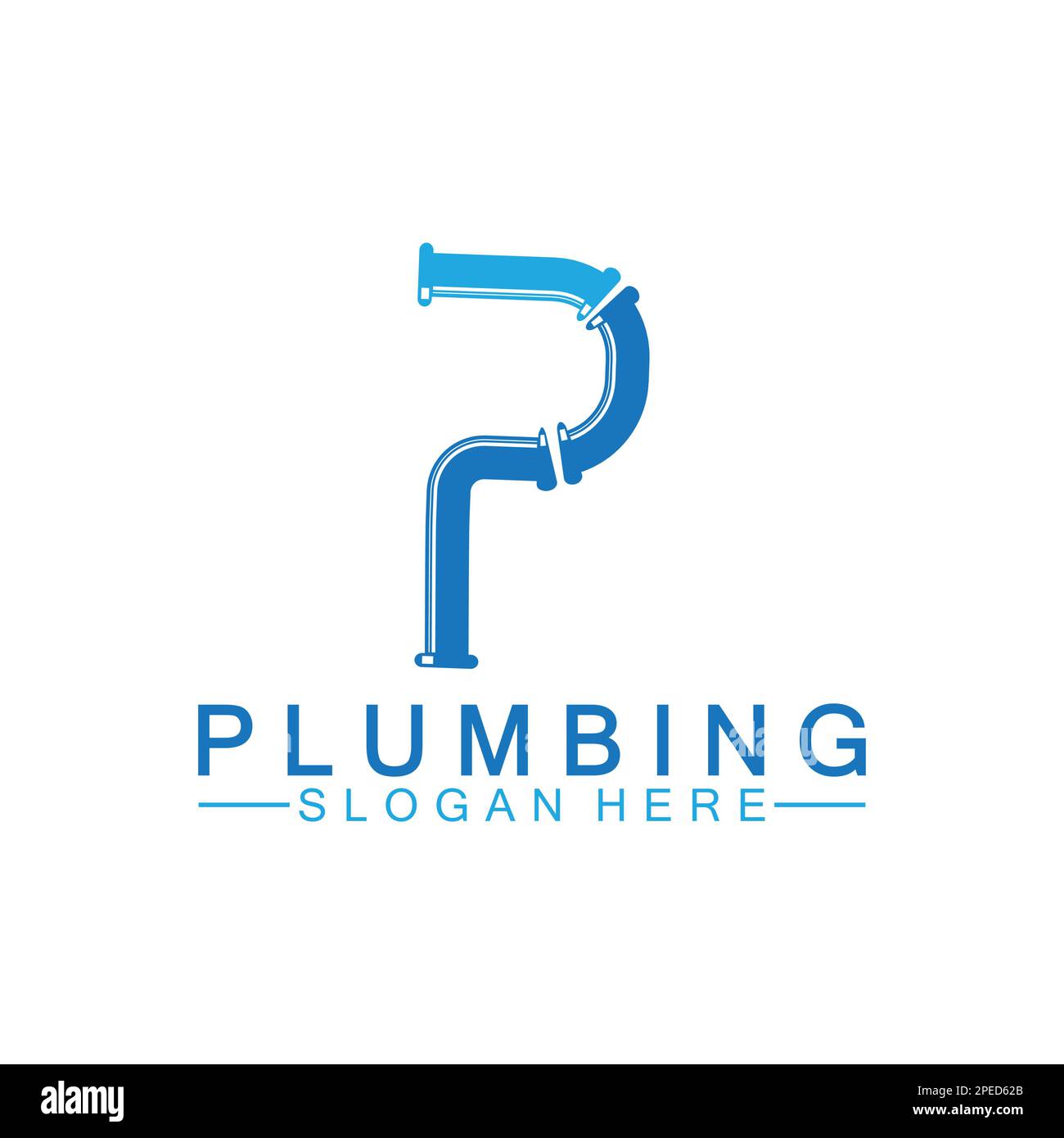 Letter P plumbing logo icon design vector Stock Vector