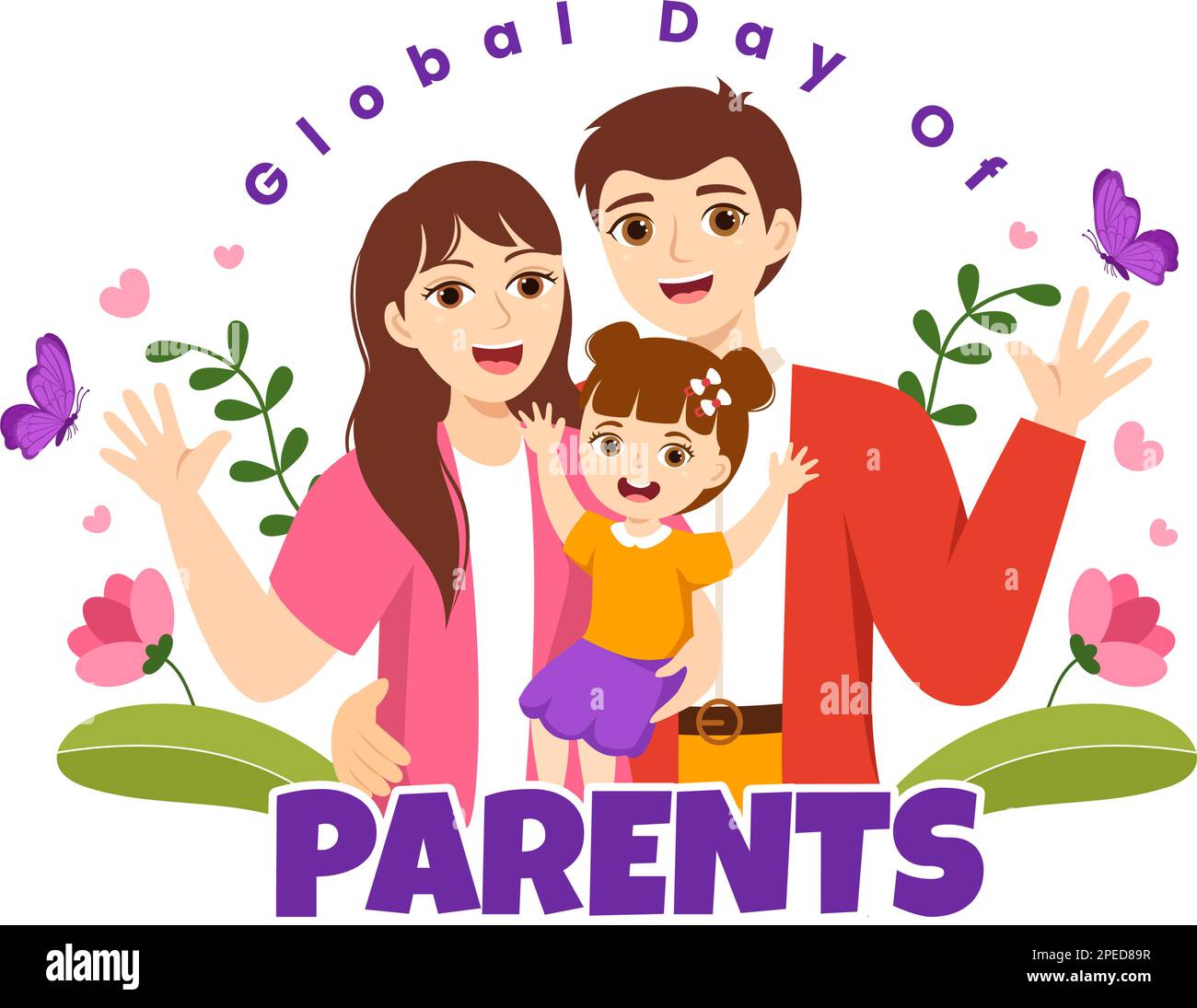 Global Day of Parents Illustration with Importance of Being a Parenthood and its Role in Kids in