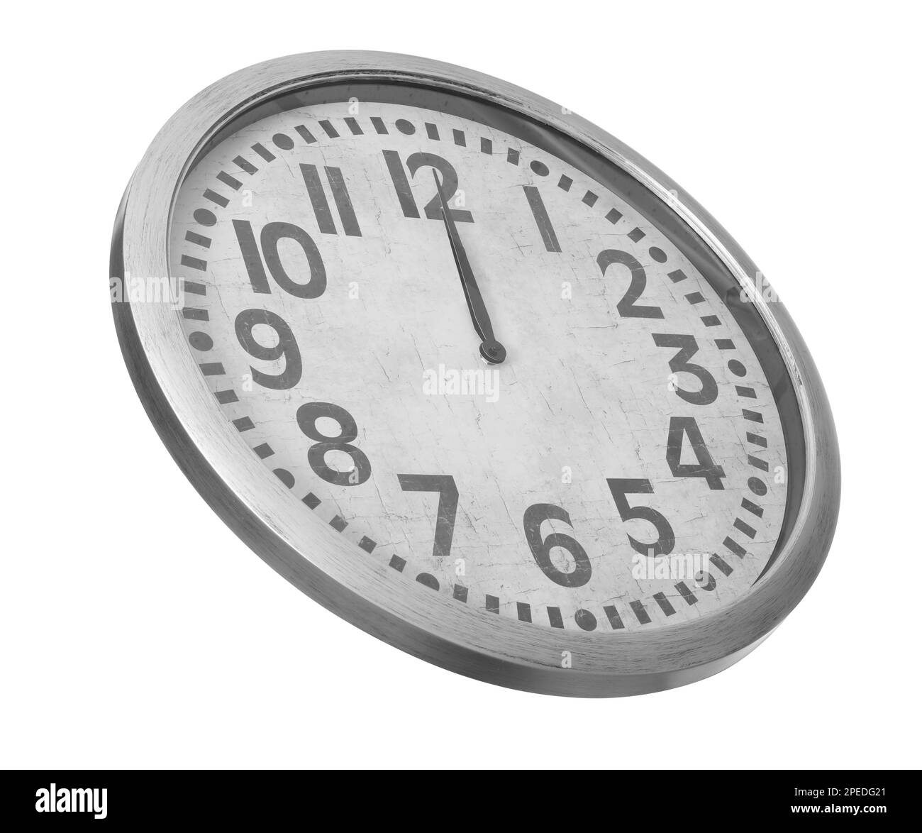 Modern clock isolated on white. Interior element Stock Photo