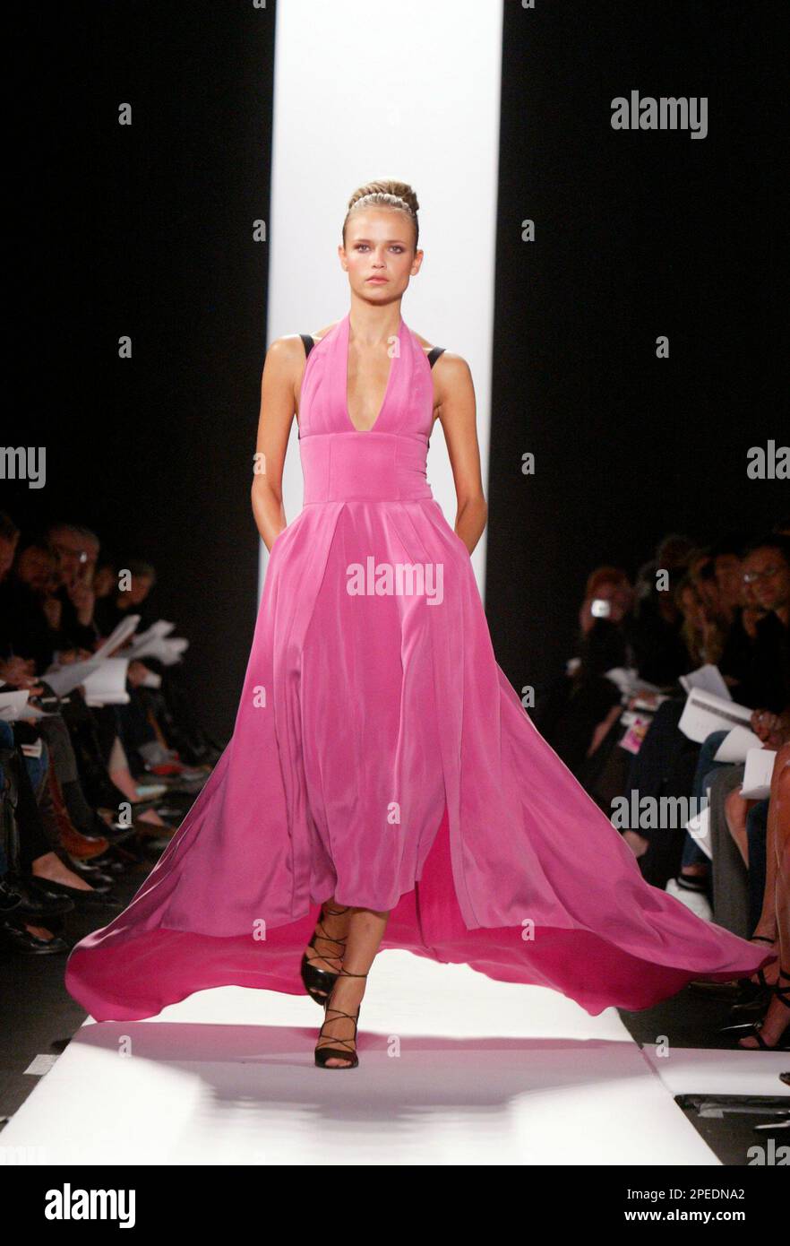 narciso rodriguez pink dress Narciso Rodriguez Magenta Silk Gown With Train, Avant Garde Couture Formal  Red Carpet Dress, Pink Red, Sleeveless