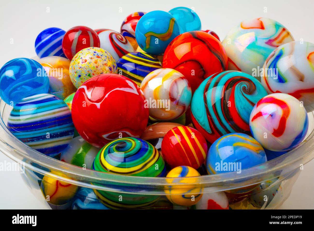 Bowl Full Of Marbles Still Life Stock Photo