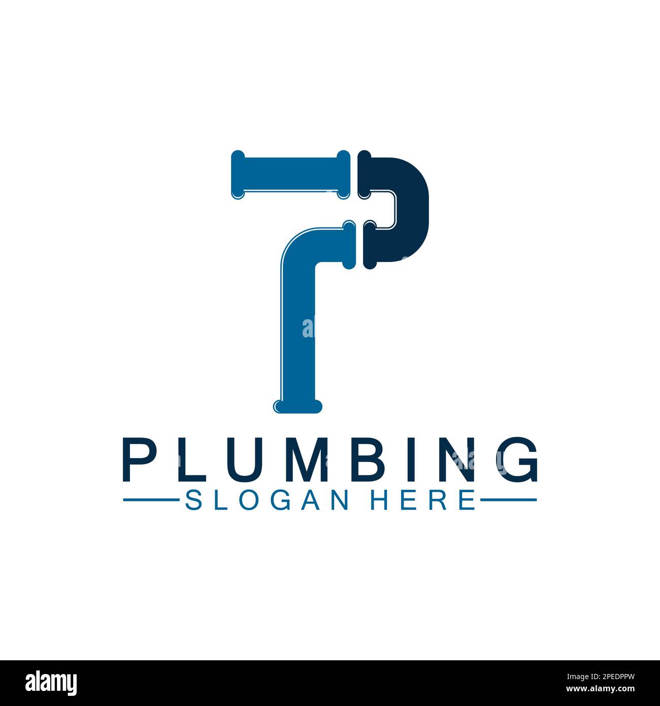 Letter P plumbing logo icon design vector Stock Vector