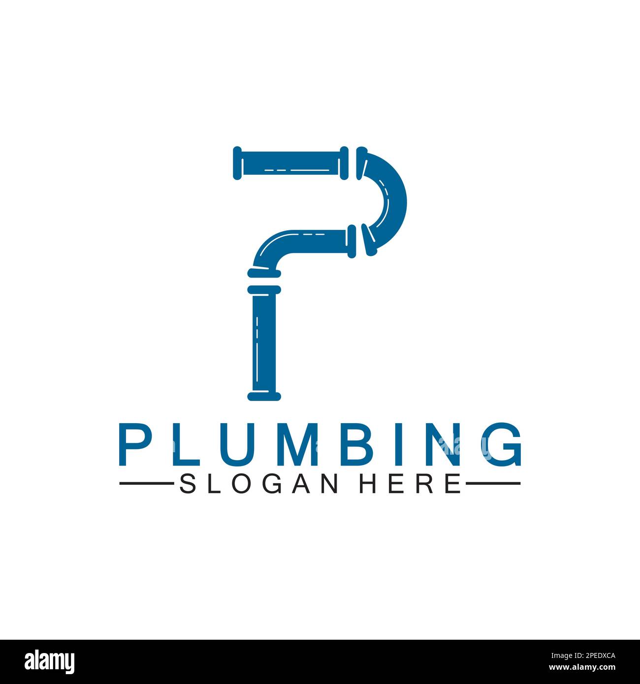 Letter P plumbing logo icon design vector Stock Vector