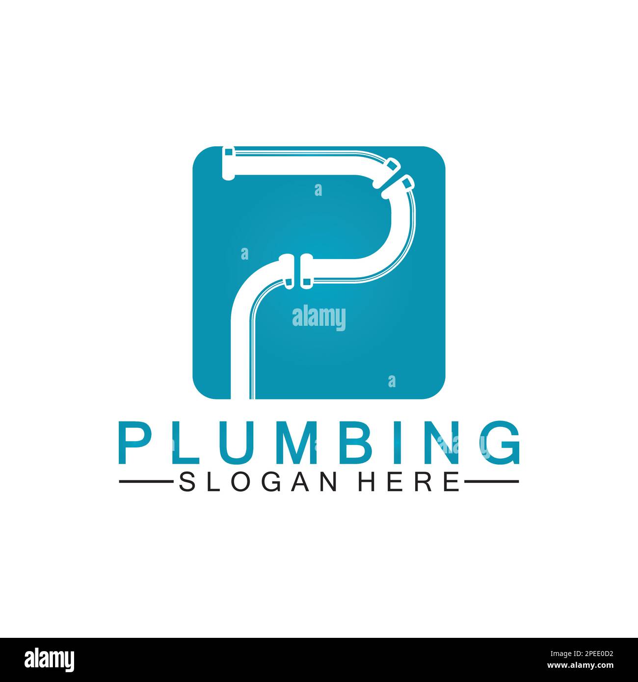 Letter P plumbing logo icon design vector Stock Vector