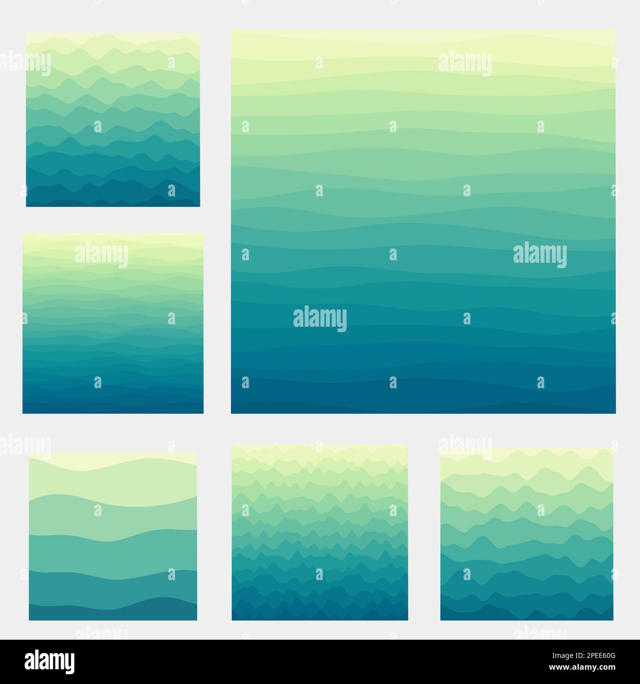 Abstract waves background collection. Curves in yellow and blue colors ...