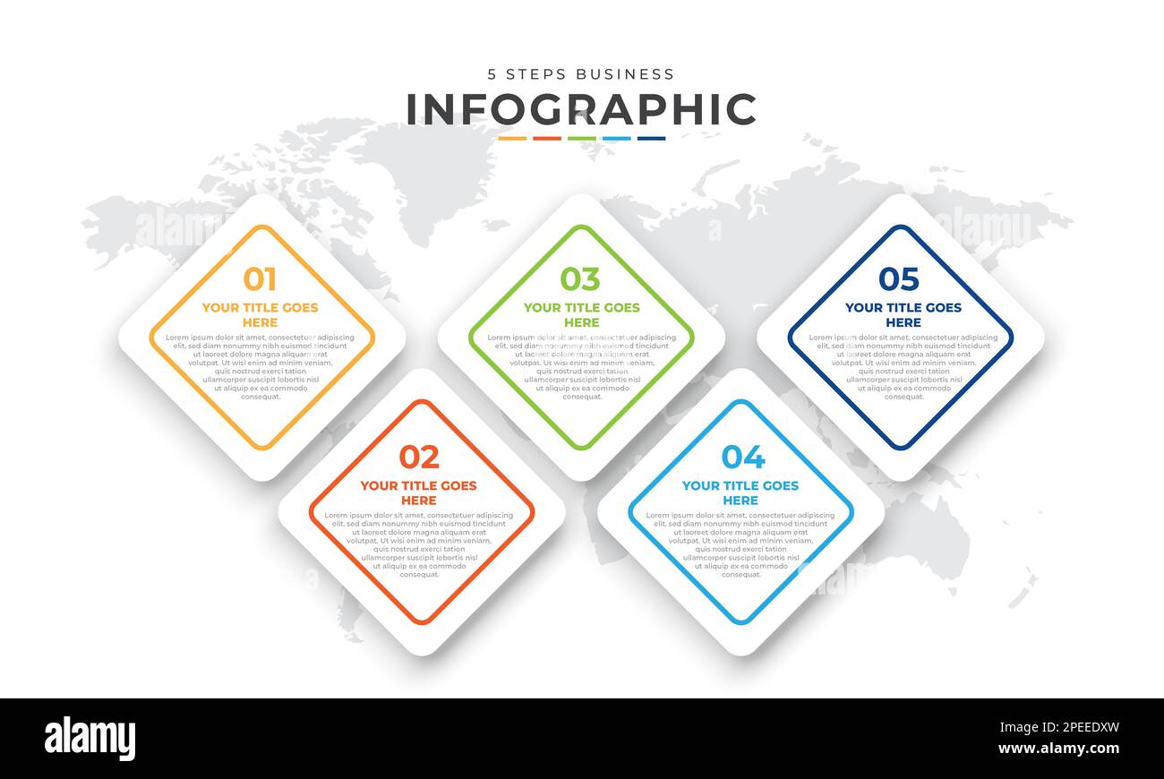 editable infographic design. 5 Steps Business infographic process or business timeline infographic template. Timeline designed for business, presentat Stock Vector