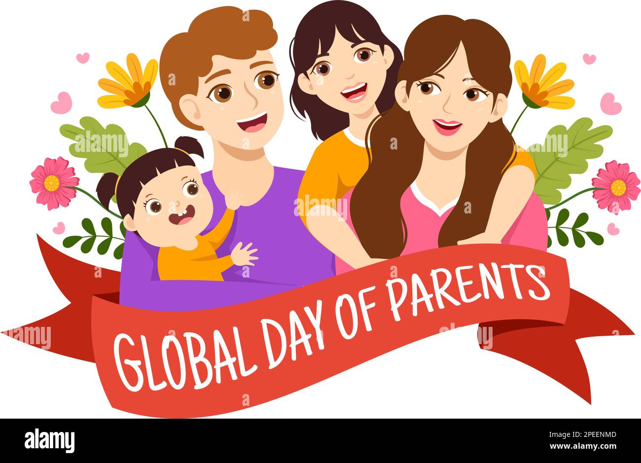 Global Day of Parents Illustration with Importance of Being a