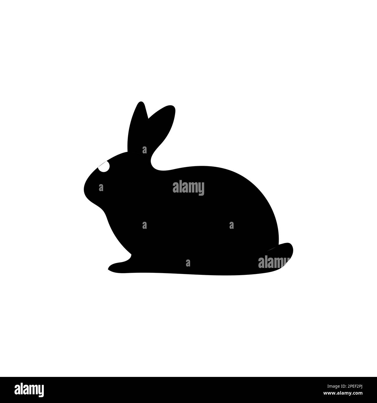 Rabbit icon, easter bunny animal symbol. Linear style sign for mobile