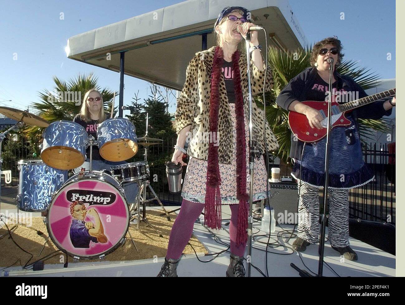 Singer Mary Hestand, center, drummer Suzie Riddle, left, and guitarist ...