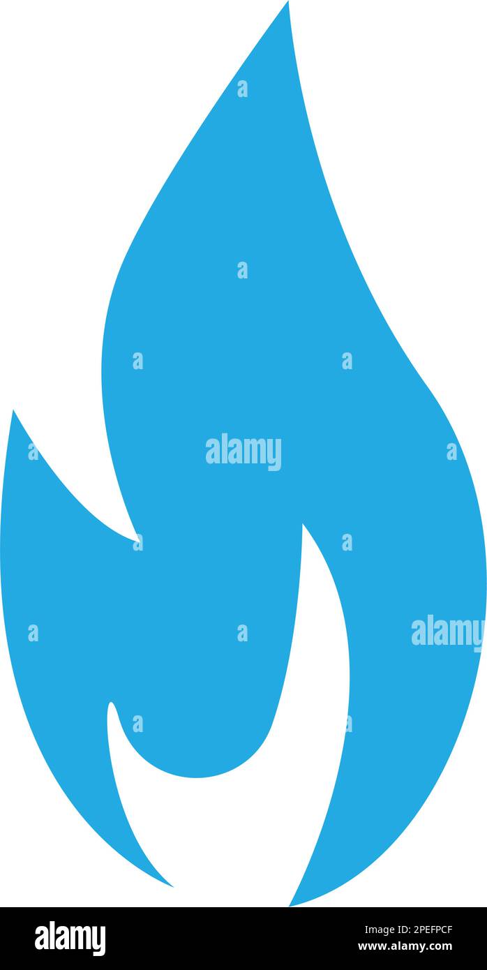 blue fire flame logo illustration design Stock Vector Image & Art Alamy