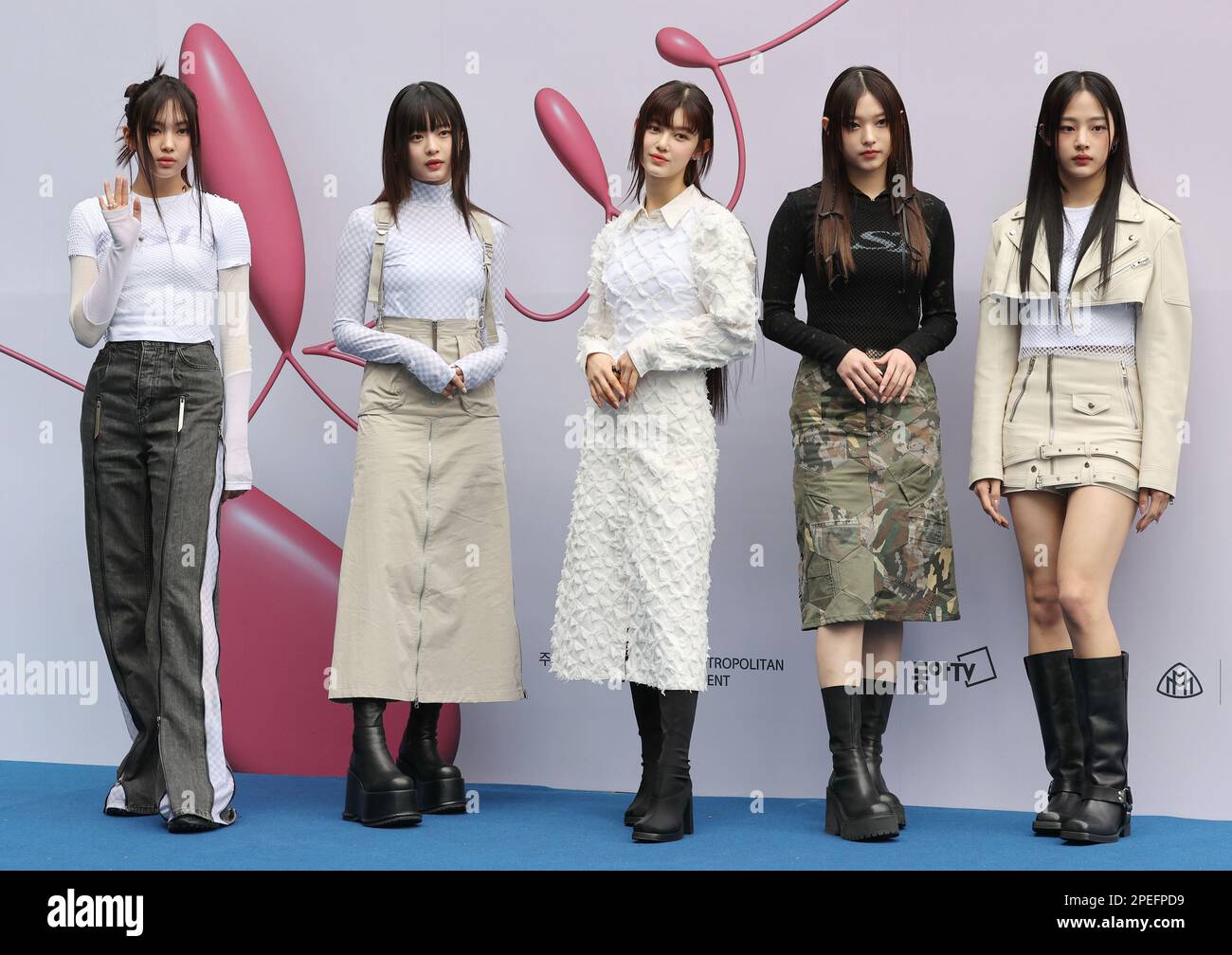 Group Of Girls Posing In Designer Dresses. Girls Model In Designer
