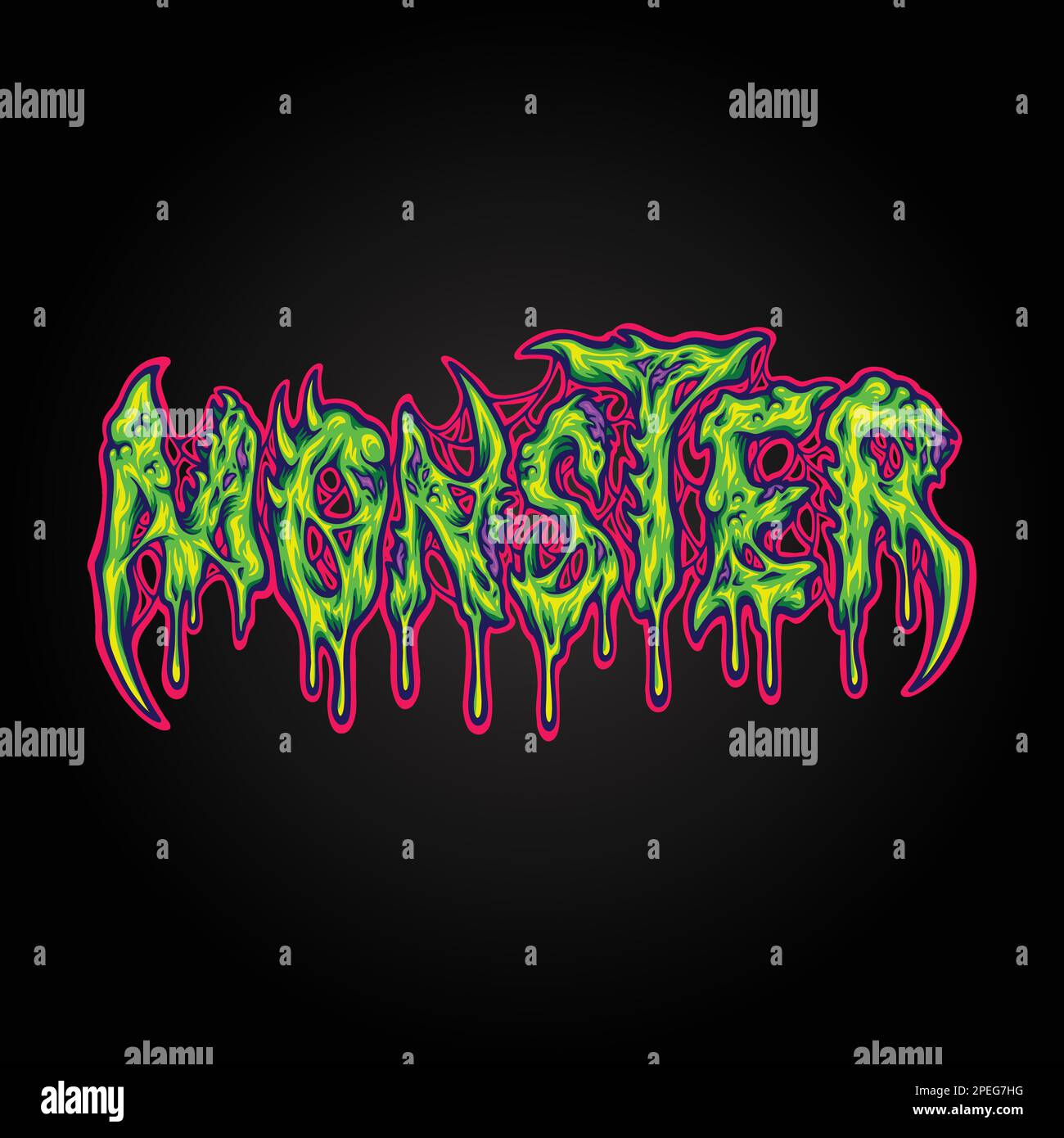 Zombie Horror Typeface Melt Illustrations 3527210 Vector Art at