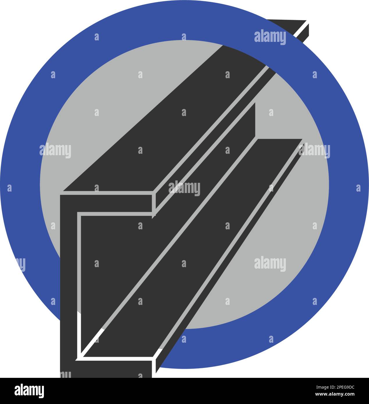 Steel product vector icon. I profile shape and long. That alloy of iron consist of carbon and